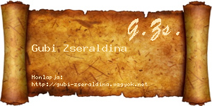 Gubi Zseraldina névjegykártya